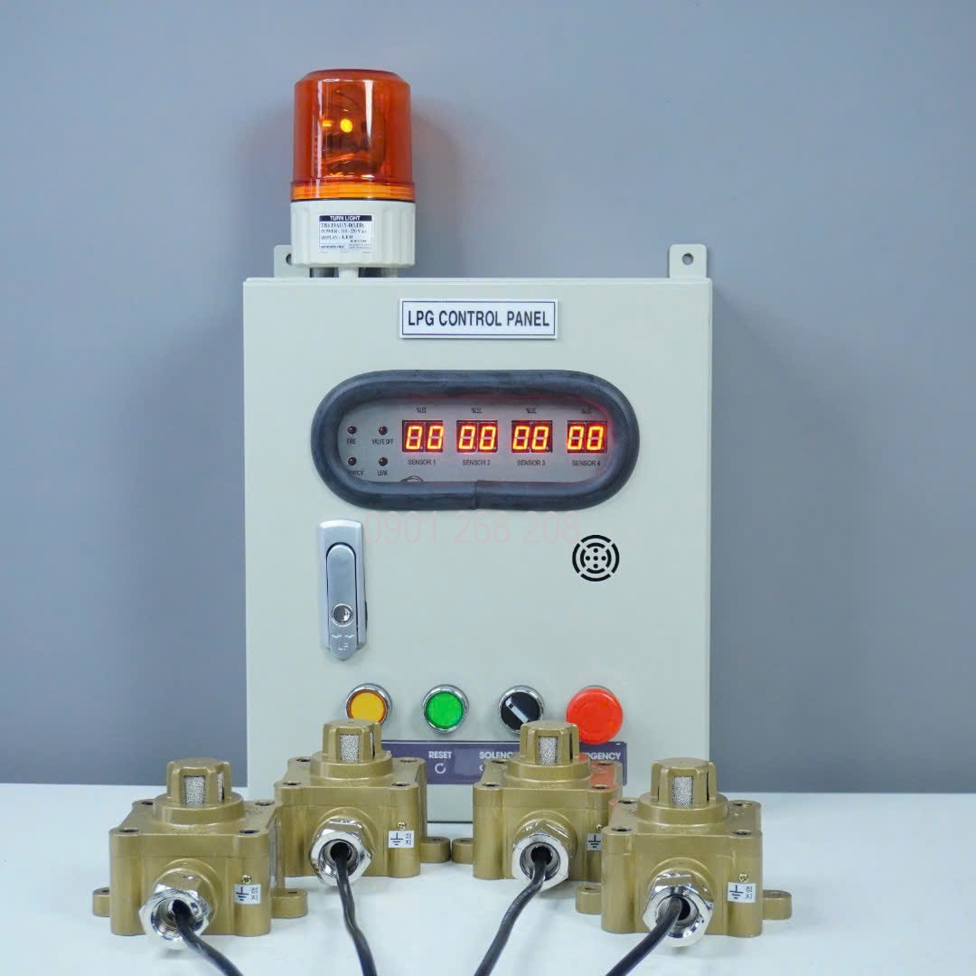 tủ báo rò gas dùng cho gian hàng tại trung tâm thương mại Aeon